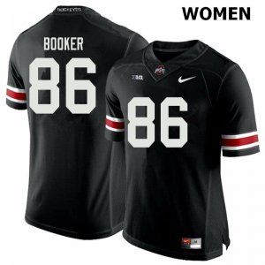 NCAA Ohio State Buckeyes Women's #86 Chris Booker Black Nike Football College Jersey OOP0645WG